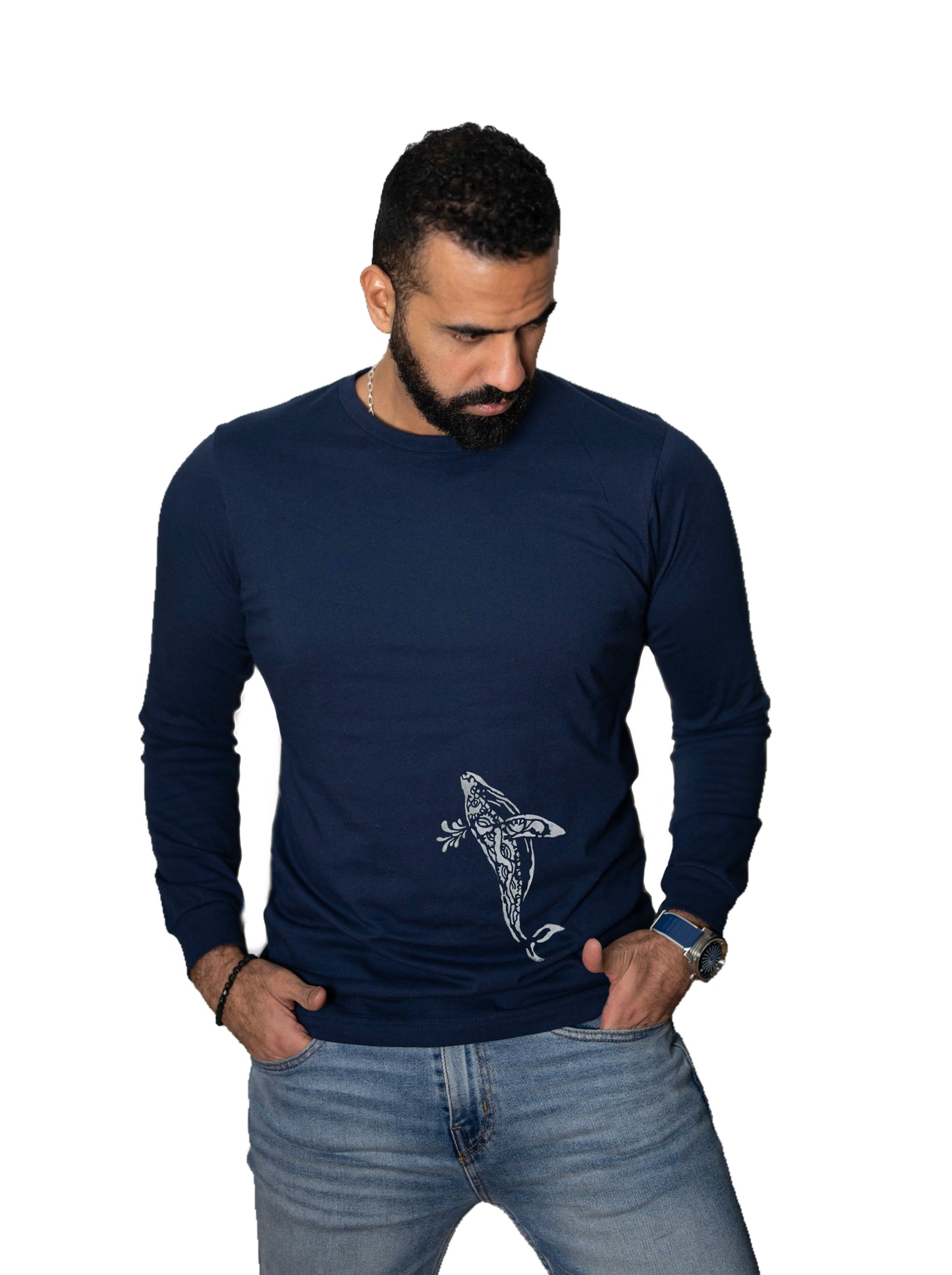 New Arrival - 100% Cotton Lightweight Sporty Long sleeve T-shirt (3D touch)