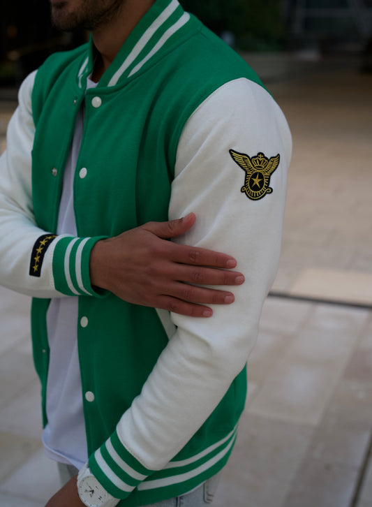 New Arrival -Legacy Revived: Multi-Badged Letterman Jacket